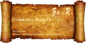 Zsámboki Rudolf névjegykártya