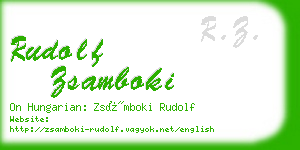 rudolf zsamboki business card